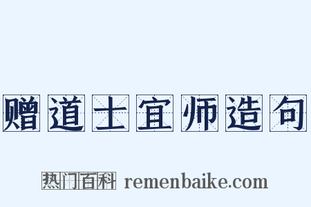 赠道士宜师造句是什么意思的图片